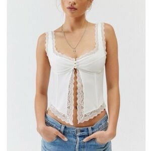 Out From Under Dolce Verano Corset Top – Ivory (Size M)
